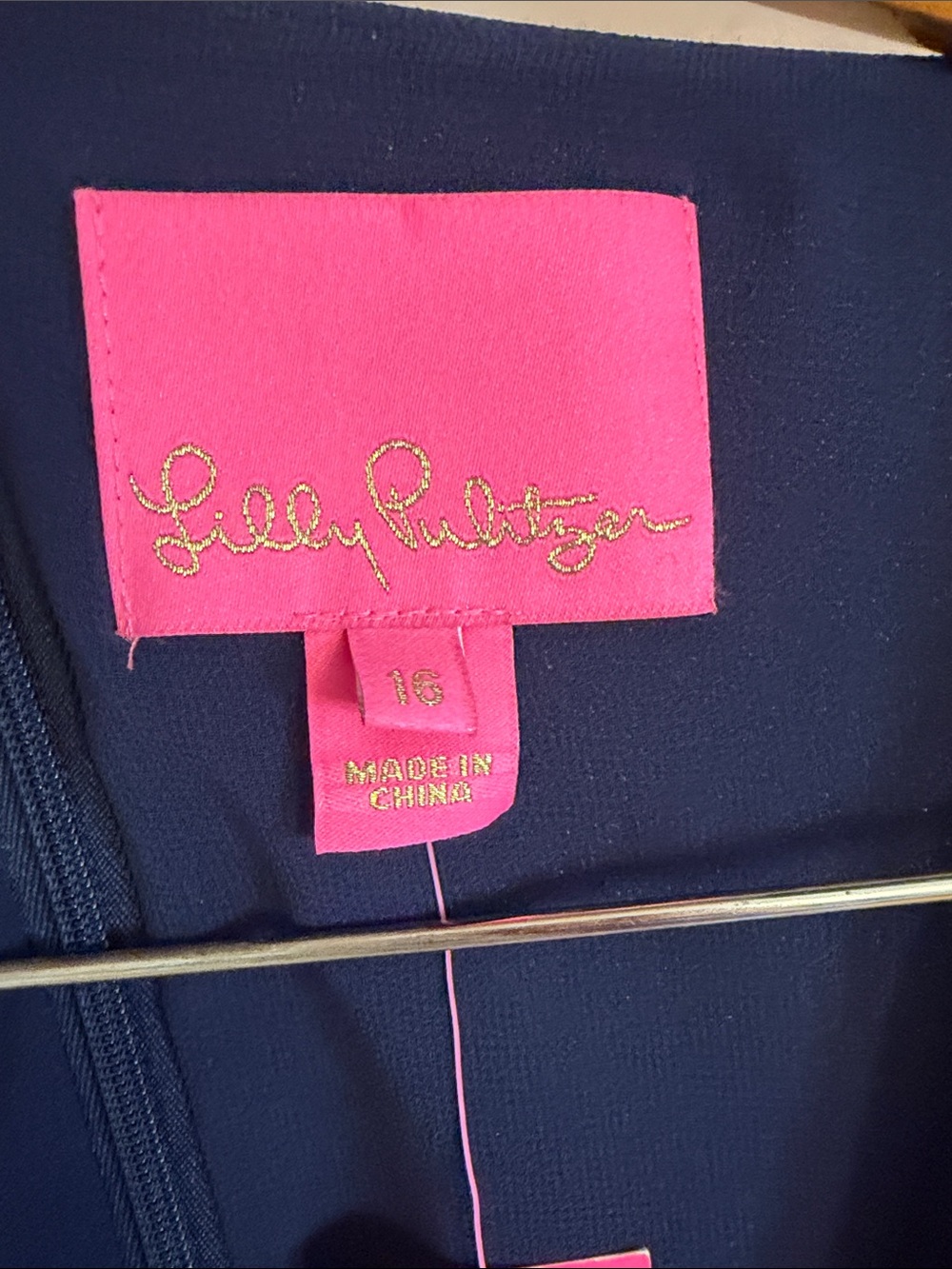 Lilly Pulitzer Navy Sleeveless Embroidered V-Neck Mini Dress - Picture 2 of 5